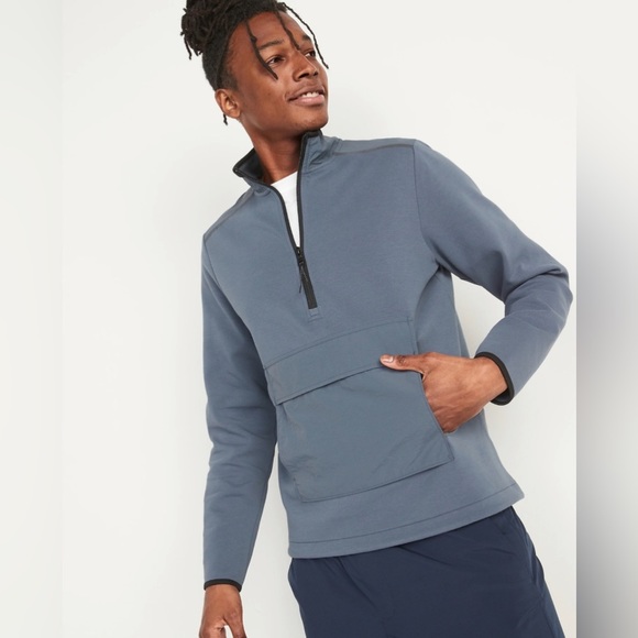 Old Navy DYNAMIC Fleece Hybrid Half-Zip Mock-Neck Sweatshirt for Men 3X … - Picture 1 of 8